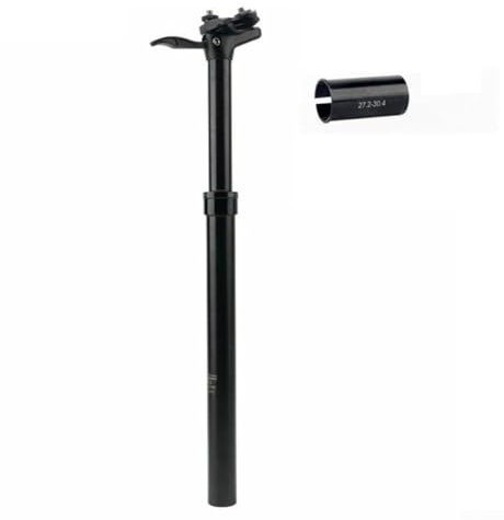 Yuanpgky Tija de sillín con cuentagotas de presión de aire de 31,6 mm, tubo telescópico ajustable que absorbe los golpes para bicicleta de montaña, para poste de suspensión de aleación de aluminio CNC
