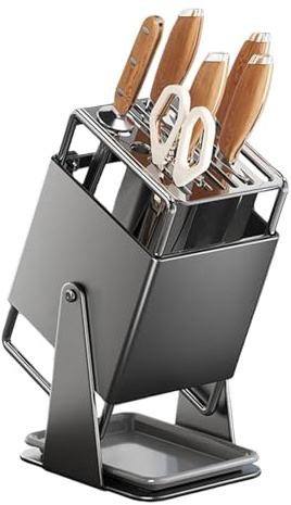 Mehrzweck-Messerhalter aus Leder, magnetischer Messerhalter, Aufbewahrung mit, Aufbewahrungsregal für Schneider, Küchentheke,