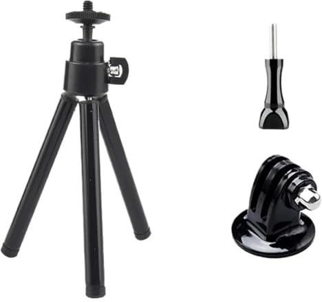 Desktop Tripod, Compatible with GoPro, Hero 9-13 Webcam | Mini metal telescopic tripod accessory, aluminum, for action camera(With Screw Adapter)