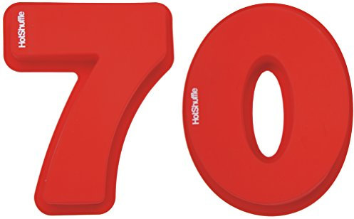HotShuffle Große 30cm Silikon Anzahl 70 Kuchenform Backen Geburtstag Jubiläum Geburtstagstorte