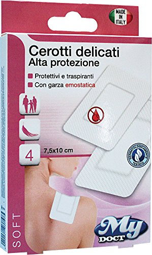 My Doct Cerotti Delicati Alta Protezione XXL, 7.5x10 cm, Colore Bianco, 4 Pezzi
