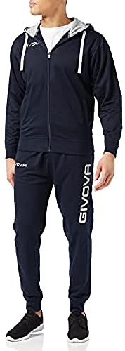 GIVOVA TUTA KING COTONE TERRY (POKER) BLU/GIALLO FLUO Tg. M