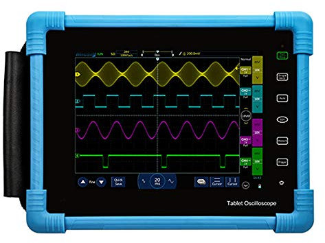 Tablet Handheld Digital Oscilloscope 8 inches TFT-LCD 1GSa/S 28Mpts 100MHz 4CH