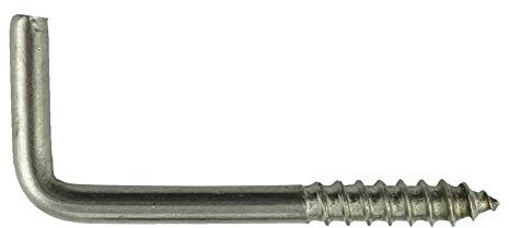 Eisenwaren2000 | 4 x 45 mm Haken-Schraube (10 Stück) - Schraubhaken gerade Ausführung - mit Holzgewinde - Edelstahl A2 V2A - rostfrei