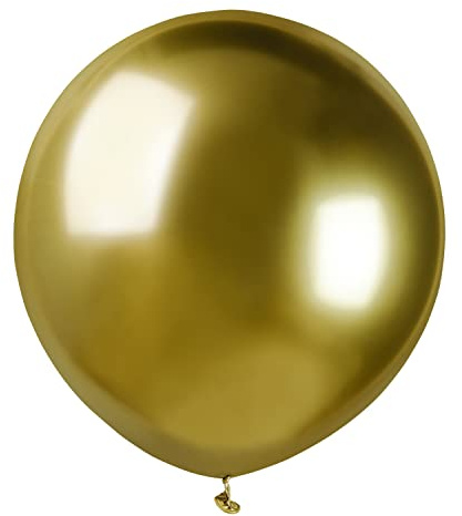 Busta 25 palloncini metallizzati in lattice naturale Premium Quality G150 (Ø 48cm / 19), oro metallizzato