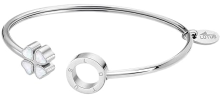 LOTUS STYLE Pulsera Acero Inoxidable Mujer LS2183-2/1 - Sofisticado Brazalete con Pulido y Acabado Refinado 6,6 cm - Ideal para Regalo de Cumpleaños - Aniversario - Ocasiones Especiales