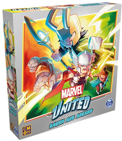 CMON, Marvel United – Sagen aus Asgard, Erweiterung, Familienspiel, Brettspiel, 1-4 Spieler, Ab 10+ Jahren, 40+ Minuten, Deutsch
