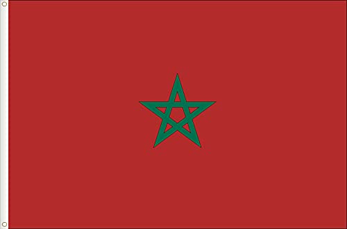 DRAPEAU DU MAROC. QUALITÉ SATIN 90D DIMENSION 150X90 Grande taille
