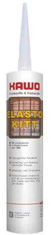 KAWO Elastokitt Fensterkitt altweiß RAL 9012-310 ml Dichtkitt Reperaturkitt Kitt wartungsfrei