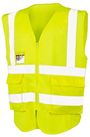 Result Safe-Guard R479X Herren Exekutive Abkühlen Mesh Sicherheit Weste - Fluoreszierendes Gelb - L