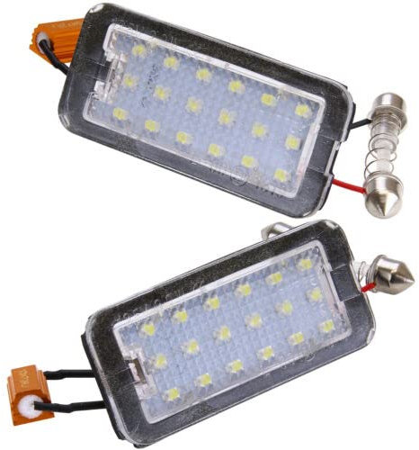 Modifycar LED-Kennzeichenbeleuchtung, geeignet für Fiat + Abarth | 500, 500C | 2007-2016, Canbus SMD Deckenleuchte, Kennzeichenbeleuchtung, Weiß