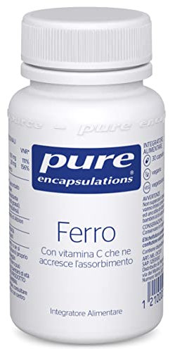 Pure Encapsulations - Ferro – Integratore con Ferro Bisglicinato e Vitamina C – Supporto Globuli Rossi e Energia – 30 Capsule