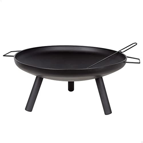 AKTIVE 63034, Brasero Exterior Portátil, con atizador para avivar el Fuego, Material Hierro, Resistente, Medidas Ø59 x 72,5 x 28 cm, Barbacoa Exterior, Barbacoa Camping