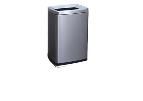 GLigeT Abfalleimer Waschraum-Papierhandtuch, Edelstahl-Mülleimer, groß, kommerziell, großes Fassungsvermögen, vertikal, quadratisch, ohne Deckel, offener Mund Mülleimer (Color : A, Size : M)