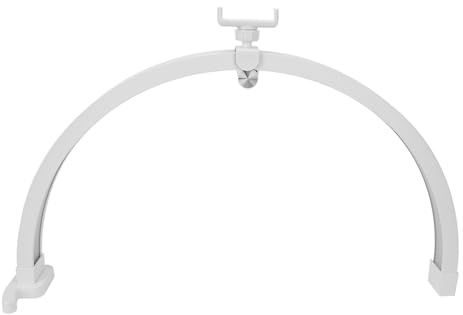 Lampada da scrivania per ciglia a mezzaluna 20 pollici 20W con 208 LED, pieghevole, luce regolabile 3200-5600K, controllo a pannello, clip per telefono