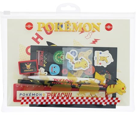 Blueprint Collections Pokemon Schreibwaren-Set | Schulbedarf für Kinder | Federmäppchen & Schreibzubehör | Pikachu Schulset & Geschenke