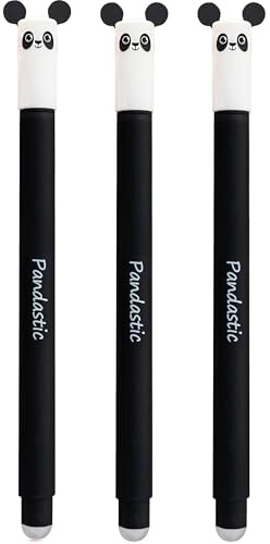 EBERHARD FABER - Tintenroller radierbar Animal Erase It Panda | 3 Gelschreiber blau 0,7 mm