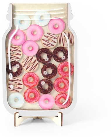Magnetic Donut Reward Jar, Classroom Children Good Behaviour Reward Jar for Kids Personalized Class Donut Incentive Jar System for School Teacher Home Kid Students Positive Behavior Reward Chart Board