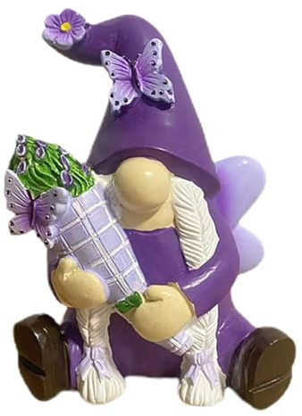 Gnome de jardin décoratif - Figurine naine en résine, style vintage et artisanal | Parfait pour décorer votre espace extérieur avec humour, statue naine conviviale Application facile