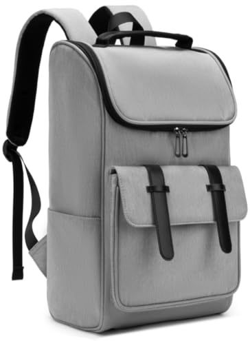 GYakeog Sac a Dos Homme d'affaire Ordinateur 15.6 Pouces Sac a Dos Femme Elegant Imperméable pour Collège Travail Voyage-Gris