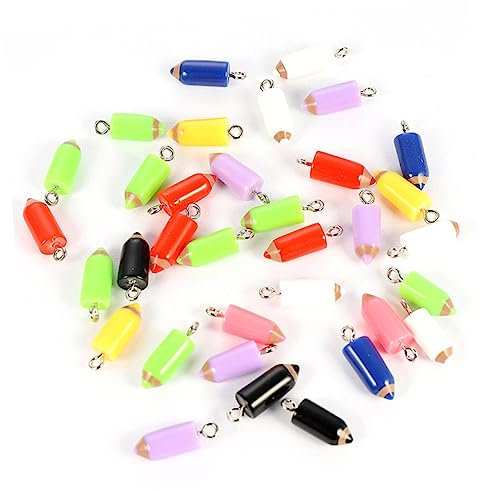 IWOWHERO Schmuckherstellungsset 20-teiliges -charms-set Mit Cartoon-bleistiftspitze