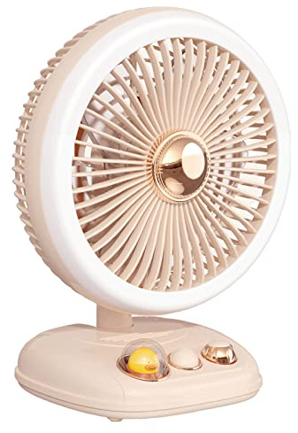 Ventilateur de bureau pliable avec éclairage LED 4000 mAh - Lampe de bureau multifonction - Chargement USB - Pour dortoir d'étudiant - Avec plafond lumineux