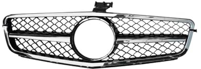 Für Benz C W204 C43 2007-2014 C180 C200 C250 C300 Für AMG Für GT Frontstoßstangengrill Haubengrill Diamant-Tuning Front Nieren Kühlergrill(All chrome)