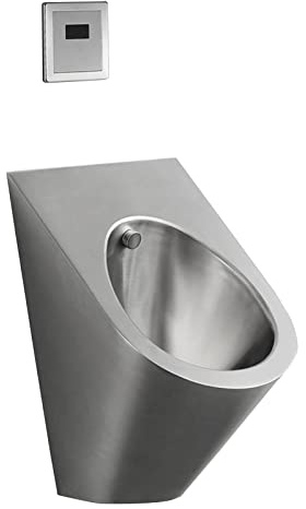 Urinario de pared de acero inoxidable con descarga automática inteligente, inodoro compacto para hombre, para centros comerciales, baños e instalaciones públicas