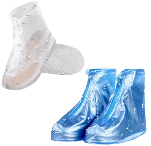 OIXEYA Copri Scarpe per Pioggia Unisex, Copriscarpe Impermeabili, Lavabile Copriscarpa Antipioggia con Suola Antiscivolo Rinforzata, Copristivali