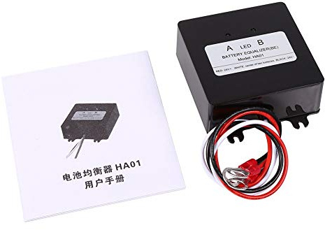 HA01 Solarbatterie-Balancer-Equalizer, Bleibatterieladegerät, intelligentes Spannungsausgleichssystem mit Verpolungsschutz, für in Reihe geschaltete 12-V-Batterien in Sol
