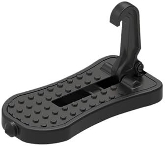 Pedales Freno Estribo Extensible Para Puerta Estribo Plegable Para Baca Gancho De Cierre Universal Pedal Auxiliar Martillo Seguridad Aleación Aluminio. Pedal Coche(Standard In Black)