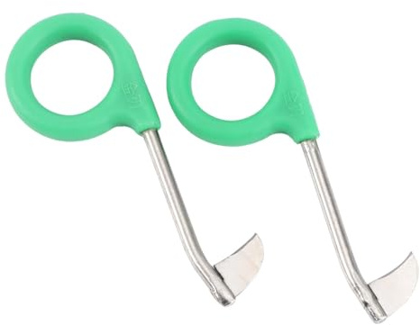 LALAFINA 2 Stück Feinkantige Ringschneider für Obstbäume Ringschere aus Scharfem Edelstahl Grün für Pfirsich Jujube und Litschibäume Gartenschneidewerkzeug mit Sauberer Schnittfunktion