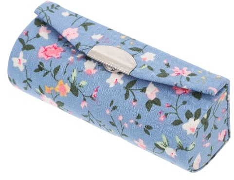 WATIIFUFU Custodia per Rossetto da Donna Specchio Organizer Make Up da Viaggio Astuccio Portarossetto Leggero e Compatto Floreale
