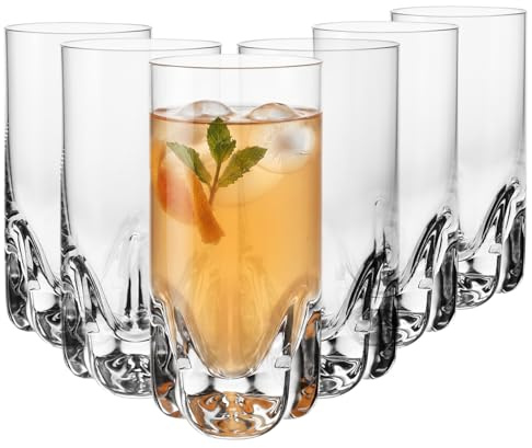 KROSNO Everyday Bicchieri Highball 300 ml, Set da 6 Bicchieri Alti