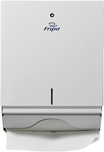 fripa 2340002 Falthandtuch-Spender, Metall, groß, weiß
