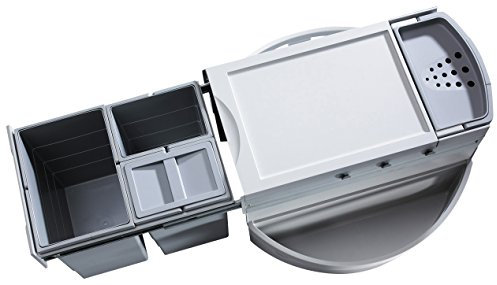Hailo 3646231 Abfallsammler Rondo 90.3/40 P für Diagonal-Eckspülenschränke ab 900 mm Breite