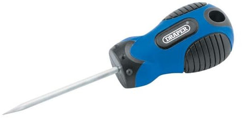 Draper Soft Grip Carpenters Awl | 75mm Length and 3mm Blade Tapering | Carpenters Tools | Scratch Bradawls | 54245