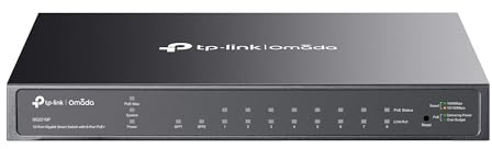 TP-Link TL-SG2210P V3 | Jetstream Commutateur PoE géré intelligent Gigabit 8 ports | 8 ports PoE+ @61W, 2 emplacements SFP | SDN Omada intégré | Récupération PoE | IPv6 | Routage statique | Protection