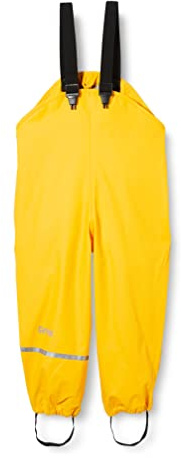 CareTec Unisex Barn Rain Overall - PU w/o fleece Regnbyxor, Yellow (324), 140