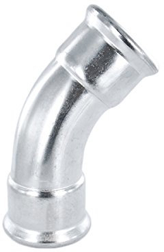 Numepress Bogen 45° I/I aus Edelstahl - Pressfitting mit M-Kontur - 18 mm