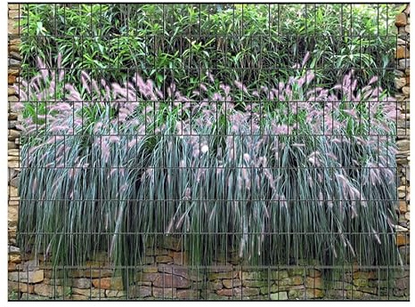 PerfectHD Zaunsichtschutz - Motiv Graswand - Sichtschutz für den Garten - 2,50 x 1,80 x 0,19 m - 9 Streifen - 30 Varianten