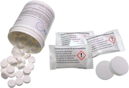 120 comprimidos especiales de limpieza + 30 comprimidos desincrustantes | Set de cuidado para máquinas de café, por ej. para Bosch Vero, Siemens EQ, Jura Ena, Melitta Caffeo