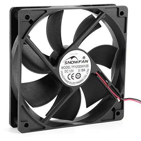 sourcing map 120mm x 120mm x 25mm 12V DC Cooling Fan Long Life Sleeve Bearing PC Case Fan