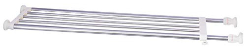 BAOYOUNI Verstellbare Teleskopregal Schrank Regal Skalierbare Lagerregal Aufbewahren Heavy Duty Edelstahl Erweiterbar Regalteiler für Badezimmer Küchenschrank Kühlschrank Kleiderschrank Länge 99-153cm