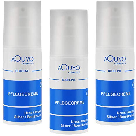 Blueline Creme bei Ekzem, Psoriasis, Neurodermitis & Hautausschlag (3x 100ml) | Pflegecreme für trockene, unreine Haut bei Juckreiz & Hautirritationen | Naturprodukt ohne Parabene & Parfüm