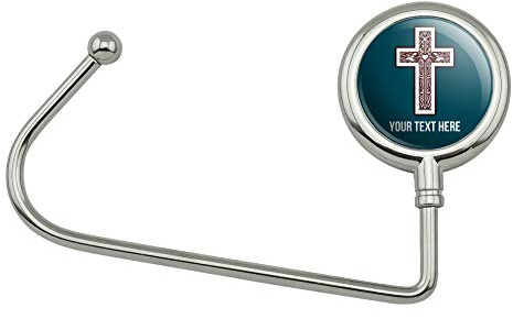 Personalized Custom 1 Line Cross Christ Purse Bag Hanger Holder Hook