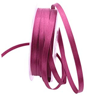 Christa-Bänder Satinband lila/beere 6 mm ohne Draht