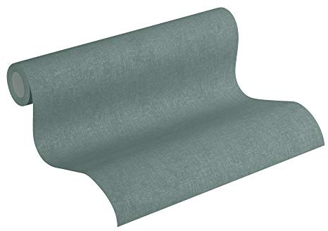 Livingwalls Vliestapete New Walls Tapete Cosy & Relax Uni 10,05 m x 0,53 m grün Made in Germany 373953 37395-3