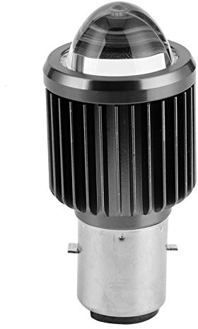 Qiilu Faro LED para Motocicleta con Luz Blanca Ba20d 3500lm 6000k - Focos Brillantes