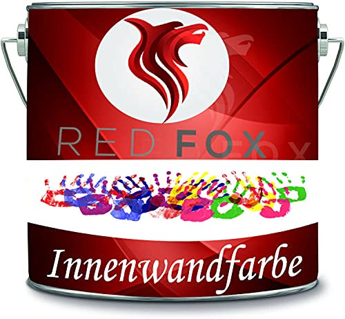 RED FOX Innenwandfarbe Farbentraum Bunt hochdeckend lösemittelfrei 1X streichen deckend (10 l, Flieder Lavendel)